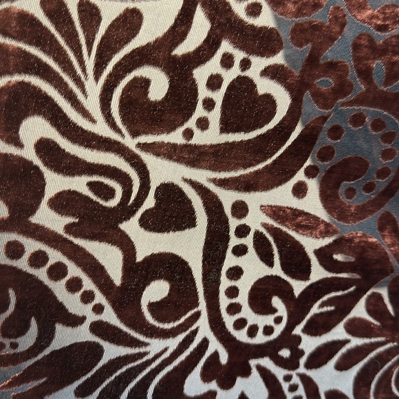 Impressions Brown Velvet Burnout Button Front Top Size XL Fairycore Whimsigoth - Picture 16 of 16